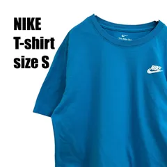 【美品】USA古着　NIKE ナイキ ワンポイント ロゴ Tシャツ ブルー 　サイズS　ブルー　メンズ