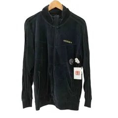 アディダス adidas neo ロゴ刺繍 ベロア トラックジャケット メンズ  O