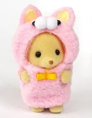 【中古】おもちゃ ラブラドールの赤ちゃん(ピンクネコのきぐるみ) 「シルバニアファミリー」 シルバニアファミリー35周年記念くじ景品