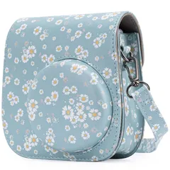 チェキケース 富士フイルム instax mini 11 カメラケース INS MINI 11 CAMERA CASE チェキケース, FUJIFILM instax mini11/9/8+/8ケー カメラケース ショルダーストラップ付き [Burgundy]