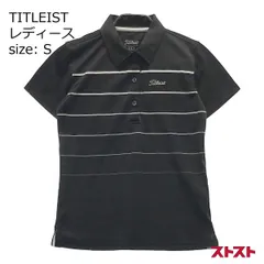 TITLEIST タイトリスト 半袖ポロシャツ ボーダー柄 ブラック系 S [240001971058]#
