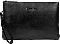 Mandiva(マンディーヴァ) クラッチバッグ セカンドバッグ メンズ 結婚式 本革 ハンドバッグ トップレザー(ブラック01)