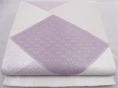 平和屋着物■佐賀錦　六通柄袋帯　菱吉祥文　銀糸　逸品　n-pk3565