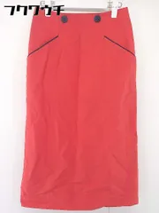 ◇ Abahouse Devinette バックジップ　スリット 膝下丈 ナロー スカート サイズ38 レッド　 レディース  【中古】 【1107070004347】