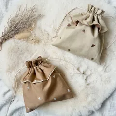 ミニ巾着 フリル巾着 ハート柄 コスメポーチ サニタリーポーチ 小物入れ マルチポーチ