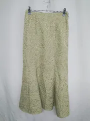 ◇ ⊇ URBAN RESEARCH アーバンリサーチ ペイズリー ロング 台形 スカート サイズF グリーン系 レディース E  【1408220067756】