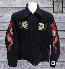 【美品】衣 別珍 スカジャン ドクロ 刺繍 リバーシブル ベロア 黒 Sサイズ 2025年最新】スカジャン 別珍 ドクロの人気アイテム - メルカリ