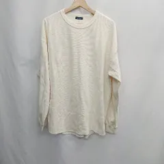 ◇ ⊇ URBAN RESEARCH アーバンリサーチ ITEMS　リブ素材 長袖 リブ丸首カットソー サイズL ベージュ系 レディース E  【1505290052771】