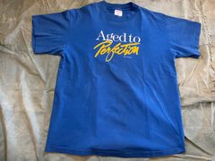 Tシャツ USA製 ブルー 青 古着 防縮加工綿