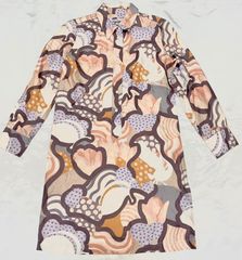 SEE BY CHLOE シーバイクロエ　総柄　ブラウス　チュニック　Sサイズ　長袖　ピンク　紫