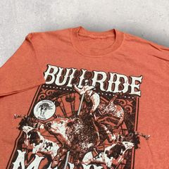 US古着 Bullride Mania ロデオ Carnival of Carnage Tシャツ L オレンジ