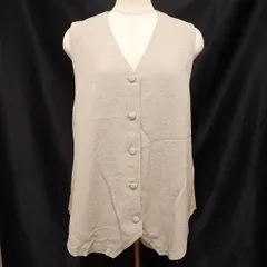 #apc  Ts コレクション 詩仙堂 ヒトシタムラ ベスト・ジレ グレー ベージュ ちりめん 無地 バイカラー レディース [843963]