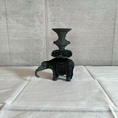 象　花器　花瓶　銅製　インテリア　置物