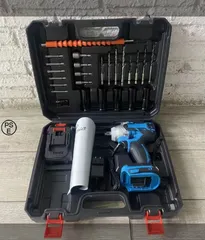 電動 インパクトレンチ  セ ット1台4役 タイヤ交換マキタ 18V バッテリー併用   電動ドリルドライバー 充電式ブラシレスモーターを搭載 電動工具セット21V バッテリー LED電池残量表示 多数保護機能搭載 PSE認証済み 充電器付き新品