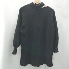 ◇ SLY スライ オープンネック セクシー 長袖 ミニ丈 ワンピース サイズ1 ブラック レディース E  【1402200026870】