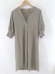 ◇ laboratory work ラボラトリーワーク 七分袖 ロング ワンピース サイズM ベージュ系 レディース P  【1212140002267】