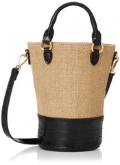 【人気商品】[カシュカシュ] 麻生地×クロコ型押し2wayバケツバッグ 01-00-78090