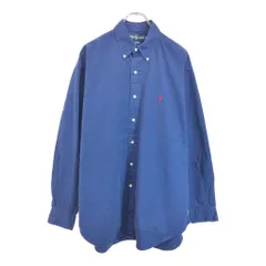 RALPH LAUREN ラルフローレン BLAIRE ボタンダウンシャツ ネイビー(メンズ L)中古 古着 U6779