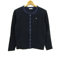 アーノルドパーマー カーディガン トップス 長袖 クルーネック レディース Mサイズ ネイビー Arnold Palmer 【中古】