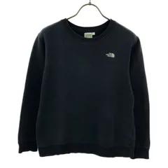 THE NORTH FACE ザノースフェイス ロゴ刺繍 長袖 トレーナー S ネイビー スウェット アウトドア NTW6812Z レディース 古着