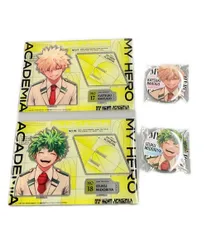 美品 僕のヒーローアカデミア 堀越耕平描き下ろし アクリルスタンド&缶バッチ ジャンプGIGA 2024 SPRING 応募者全員サービス 緑谷出久＆爆豪勝己