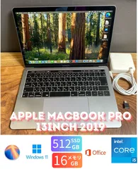 ［良品］ Apple MacBook Pro 13inch 2019/Core i5 2.4GHz/16GB/SSD512GB/Windows11/Office 2021/Ri372