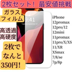 iPhone  強化ガラス保護フィルム　2枚セット　7〜12シリーズ