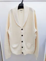 【未使用】【サイズは商品説明参照】[Goodthreads(グッドスレッズ)] カーディガン ショールカラー セーター ソフトコットン メンズ　ホワイト　表記サイズM（日本サイズL）　Y-355