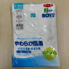 子供肌着 半袖丸首シャツ 2枚組 男児インナー 120cm