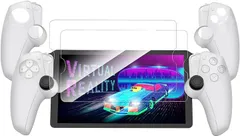 ISTATSO 互換品3点セット Playstation Portal用ケース シリコン カバー 分体式カバー ガラスフィルムx2付き 社外品(ホワイト)