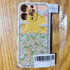 新品アウトレット商品 iPhone13pro カバー ソフトケース  花畑