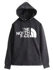【お得なクーポン配布中!】 ノースフェイス プリント スウェット フード パーカー レディース XS 古着 The North Face プルオーバー 裏起毛 トレーナー アウトドア 黒
