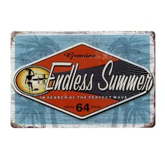 アメリカン雑貨 サーフィン サーフ ハワイ カリフォルニア ブリキ看板 アメリカン 雑貨 アメカジ ヴィンテージ 男前インテリア サインプレート サインボード 壁掛け おしゃれな アンティーク風 ビンテージ  ガレージ :AVSB-1236