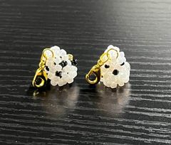 ビーズチャーム　2個セット　シマエナガ③