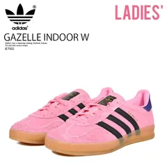 adidas (アディダス) GAZELLE INDOOR W (ガゼル インドア ウィメンズ) ガッツレー レディース ローカット スニーカー シューズ  クラシック レトロ 普段使い カジュアル ストリート (ピンク/ブラック/パープル) IE7002