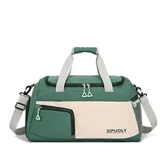 Green Nobuwileボストンバッグ 大容量 修学旅行 旅行バッグ トラベルバッグ スポーツバッグ メンズ 斜め掛け 乾湿分離 男女兼用 55Lスーツケース固定 シューズ収納 撥水加工 軽量 ジムバッグ 出張 通勤 3way