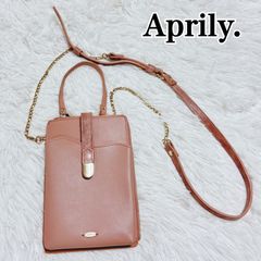 Aprily. アプリリー スマホショルダーバッグ ほしのこさんプロデュース ピンク キーホルダー カードホルダー付き