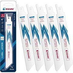 【正規品（新品）】 EZARC セーバーソーブレード コバルトハイスM42採用 サイズ150mm 18山 鉄・ステンレス鋼管・非鉄金属用 替刃 R622PT (5枚入) セーバーソーブレード レシプロソー刃 セーバーソー 替え刃 セイバーソー 替え刃