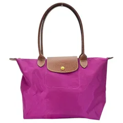 ロンシャン ル・プリアージュM トートバッグ ハンドバッグ ナイロン レザー ピンク ブラウン LONGCHAMP レディース 美品 正規品 高級感あるデザイン 上品な印象 デイリーユースにもおすすめ