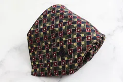 ダンヒル ブランド ネクタイ シルク 小紋柄 総柄 チェック柄 PO メンズ ネイビー Dunhill 【中古】