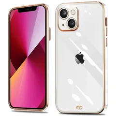 iPhone 13 ケース クリア アイフォン13 ケース 透明 耐衝撃 TPU 薄型 軽量 カバー 携帯ケース 落下防止 一体型 人気 全面保護アイフォンケース 型(ホワイト) 1