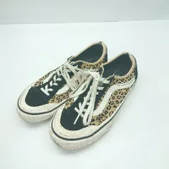 ◇ ⊇ VANS ヴァンズ アニマル柄 スニーカー サイズ6.5 ブラック ベージュ レディース E  【1502200003441】