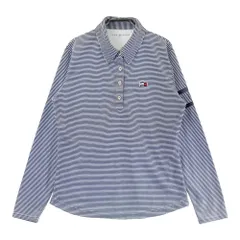 サイズ：L TOMMY HILFIGER GOLF トミー ヒルフィガーゴルフ  長袖ポロシャツ ワッペン ボーダー柄 ブラック系 [240101436334] ゴルフウェア レディース ストスト