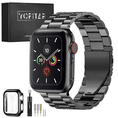 [YOFITAR] for Apple Watch バンド 保護ケース付き ステンレス製 アップルウォッチ 交換ベルト Apple Watch Ultra 2/Ultra/9/8/7/SE2/6/SE/5/4/3/2/1対応 iWatch バンド Appl
