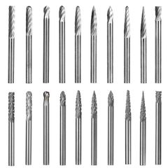 【新着商品】さび落とし 金属 ロータリー工具 超硬カッター タングステン鋼でゴリゴリ削れる超硬バー 研磨用 切削 ドリルビット タングステンバー 刃幅3mm シャンク径3mm ロータリーバー 20本セット ビット 超硬刃リューター GOOMAND