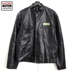 古着 ヴィンテージ シングルライダース レザージャケット カワサキ 80s 古着 ヴィンテージ シングルライダース レザージャケット