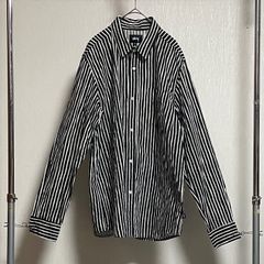 STUSSY　黒タグ　Striped shirt ストライプシャツ MADE IN USA