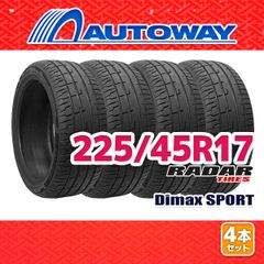 【AUTOWAY】 新品 225/45R17 サマータイヤ Radar Dimax SPORT 17インチ 4本セット 夏タイヤ オートウェイ