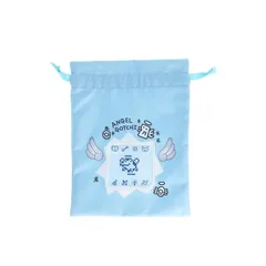 ★てんしっちブルー★てんしっちのたまごっち　ぎんじろてんし　窓付巾着袋　きんちゃく袋　4901770159249　TAMAGOTCHI　サンスター文具