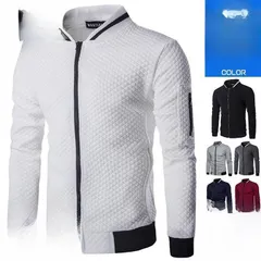 スウェットジャケット 無地 メンズ ジップアップ トレーナー ジャージ 上 薄手 長袖 ブルゾン おしゃれ ストリート スポーツ【0912】